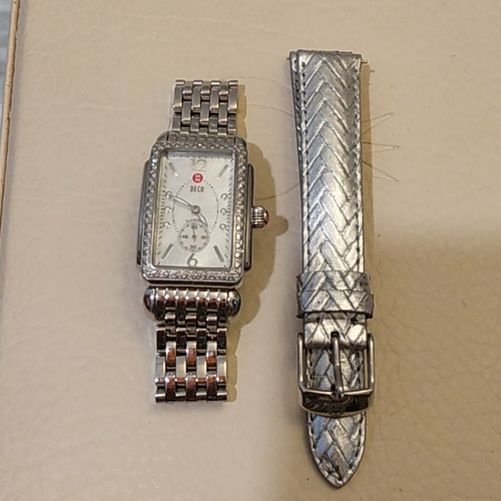 Authentic Michele watch with extra strap